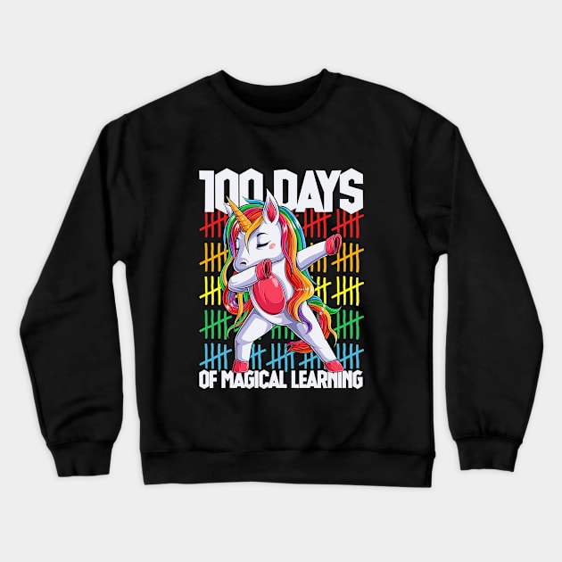 100 Days of School Teacher Student Crewneck Sweatshirt by kevenwal